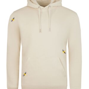 Bee Embroidered Hoodie Ecru Men