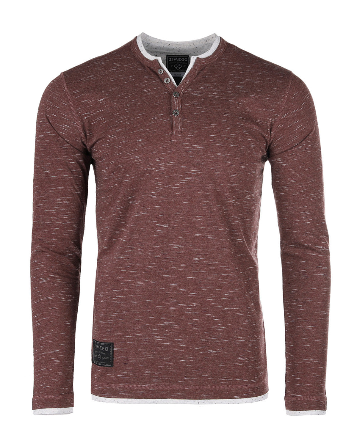 ZIMEGO Men's Long Sleeve Double Layered Y-Neck Fashion Henley - ZGLS247 - Image 9