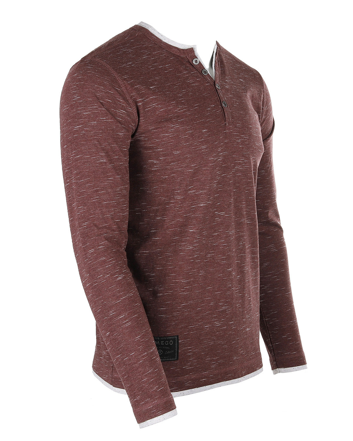 ZIMEGO Men's Long Sleeve Double Layered Y-Neck Fashion Henley - ZGLS247 - Image 3