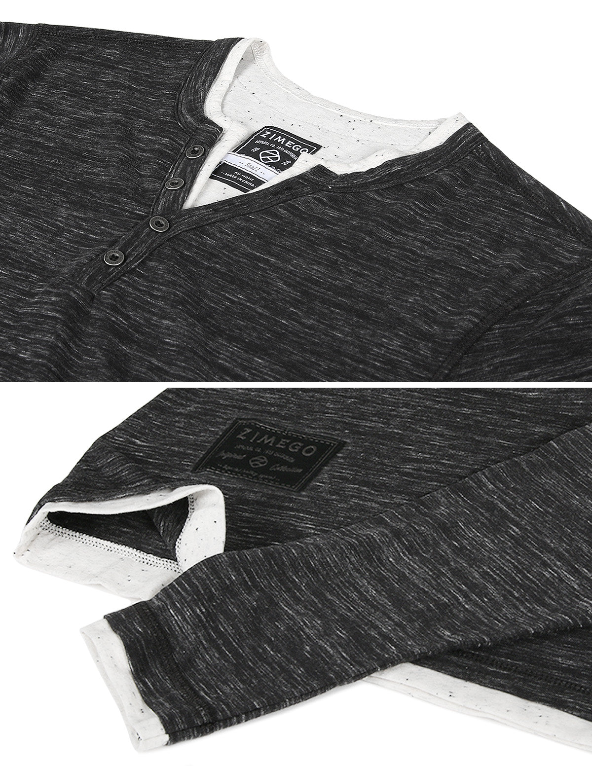 ZIMEGO Men's Long Sleeve Double Layered Y-Neck Fashion Henley - ZGLS247 - Image 4