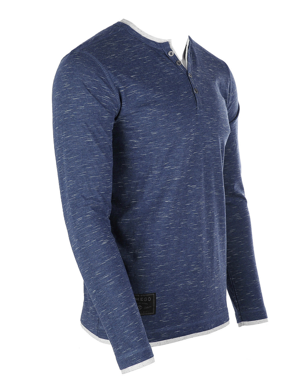 ZIMEGO Men's Long Sleeve Double Layered Y-Neck Fashion Henley - ZGLS247 - Image 3
