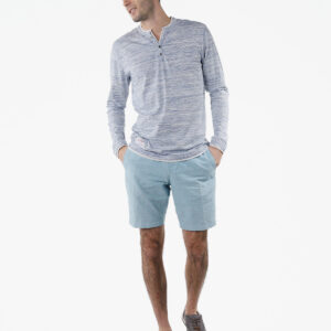 ZIMEGO Men's Long Sleeve Double Layered Y-Neck Fashion Henley - ZGLS247