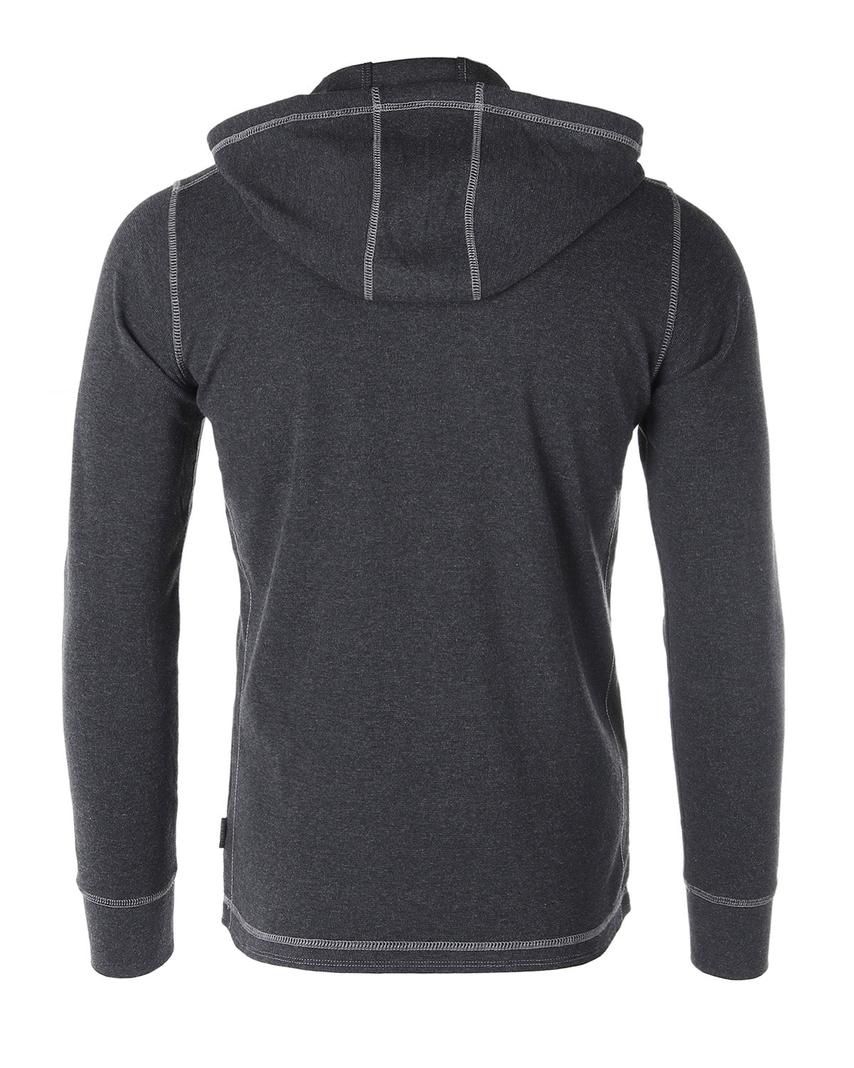 ZIMEGO Mens Vintage Dyed Thermal Long Sleeve Lightweight Fashion Hooded Henley - Image 2