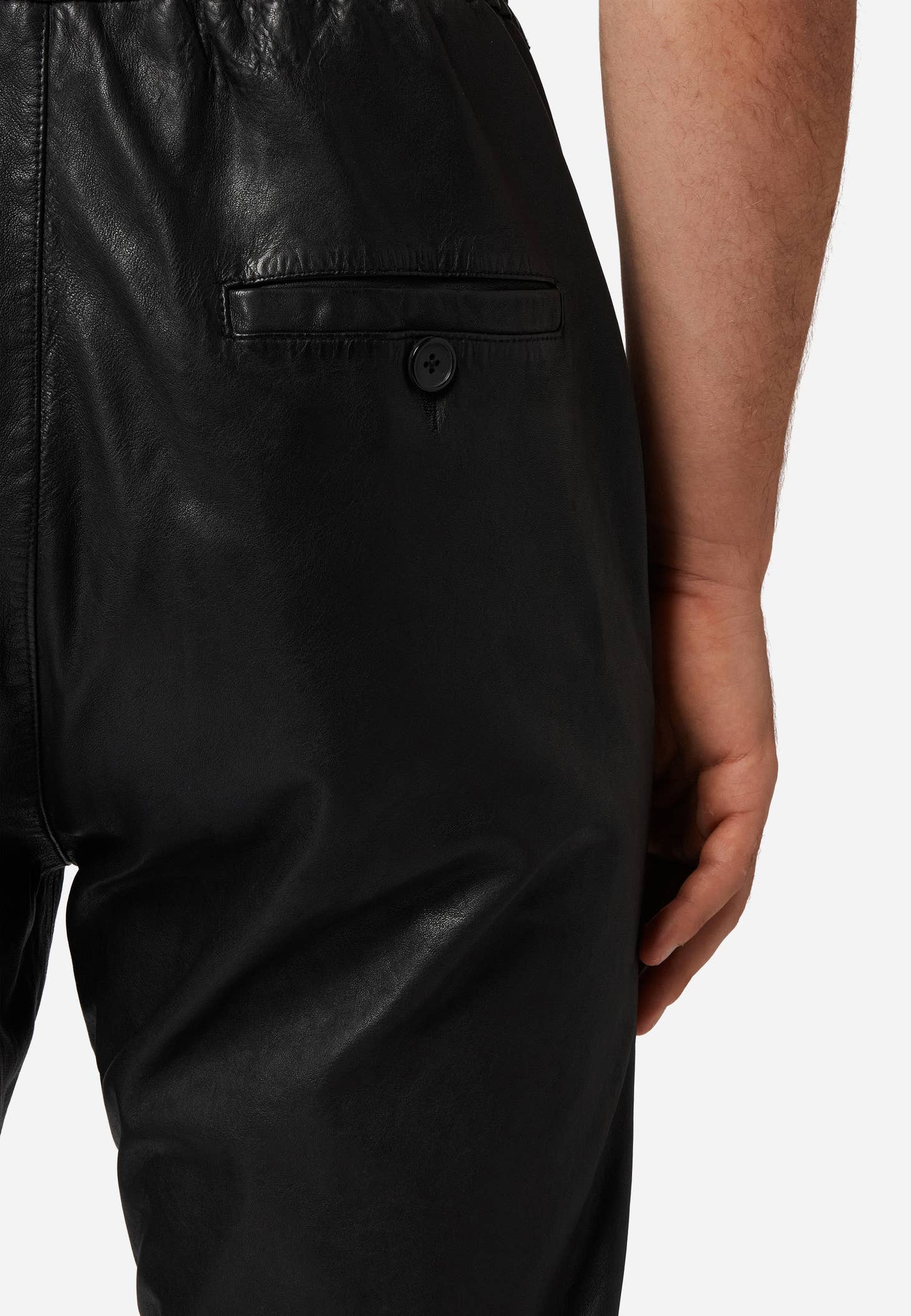 Yakil Men's Sheep Leather Jogger Pants - Image 3