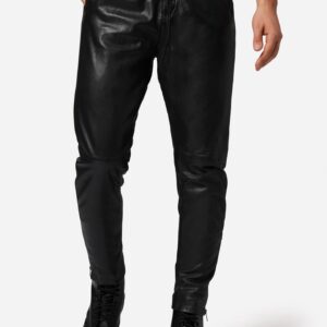 Yakil Men's Sheep Leather Jogger Pants