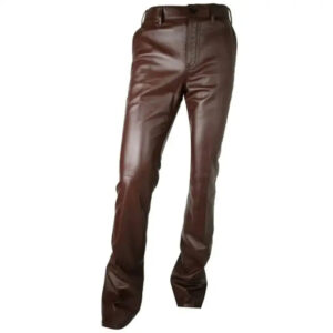 Men's Stylish Pure Brown Leather Pants